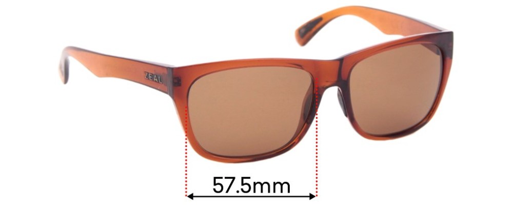Sunglass Fix Replacement Lenses for Zeal Carson - 58mm wide